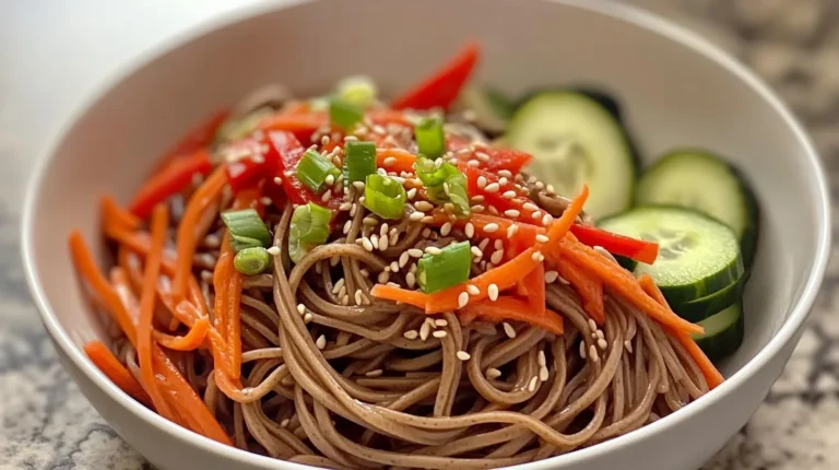 Sesame Noodle Salad with Pickled Cucumbers is Delicious