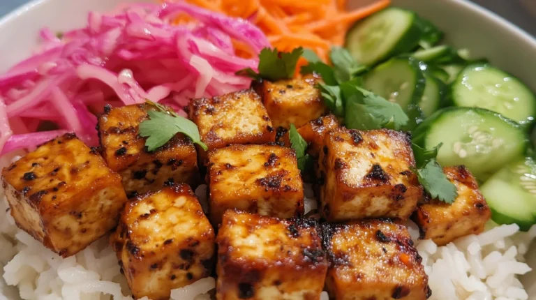 Spicy Tofu Banh Mi Bowl is a delicious meal option.