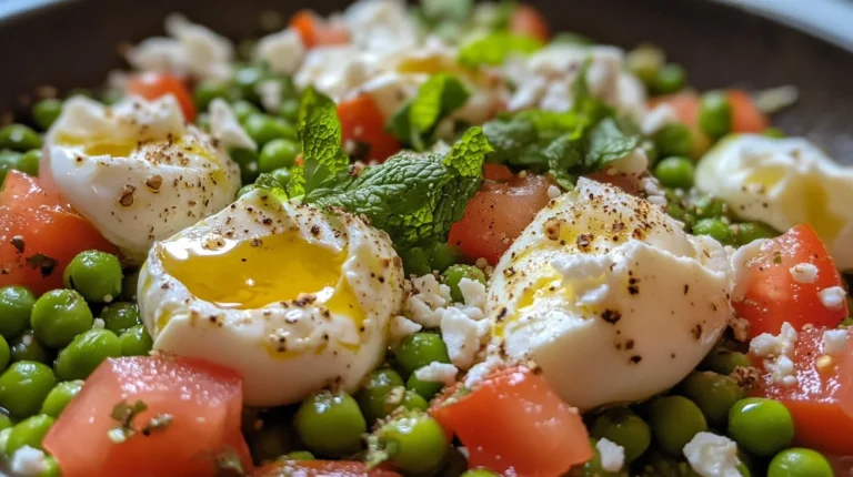 Green Pea and Mint Shakshuka is a delicious dish.