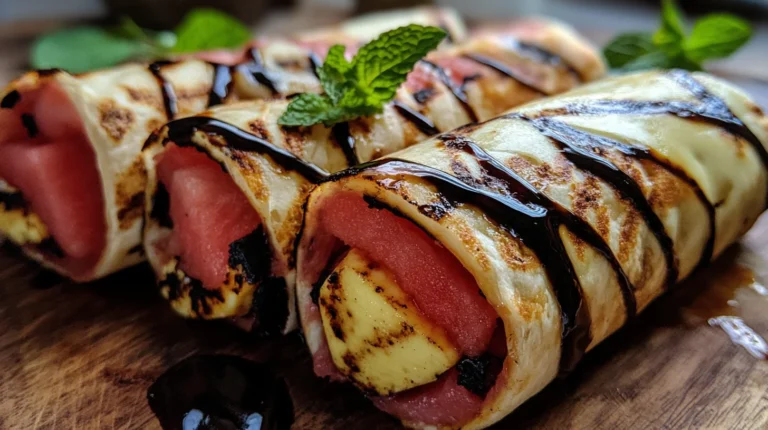 Grilled Watermelon and Halloumi Wraps are delicious!