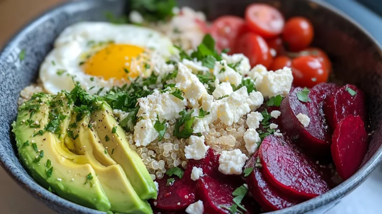 Savory Beet and Feta Breakfast Bowl for a Healthy Start