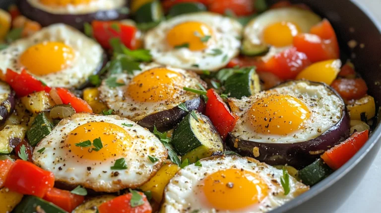 Eggplant and Zucchini Breakfast Skillet is Delicious!