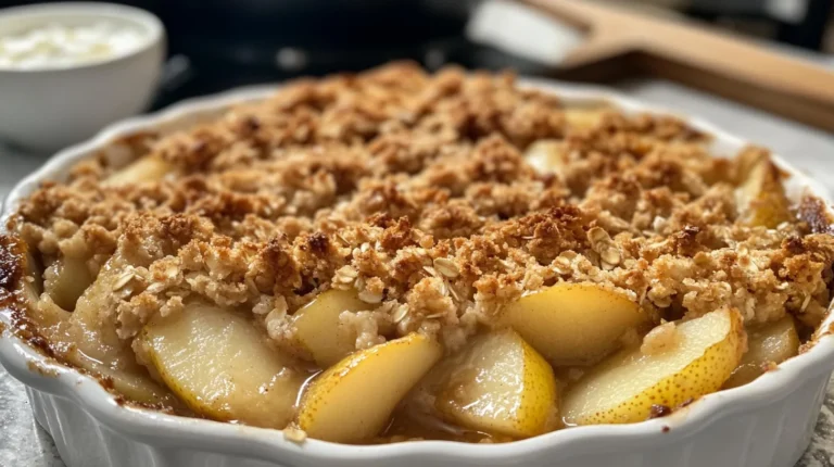 Pear and Cardamom Breakfast Crumble is delicious!