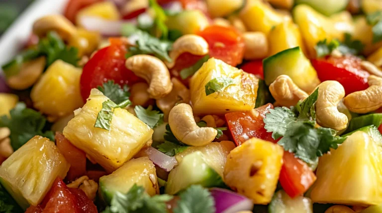 Thai Pineapple and Cashew Salad is a refreshing dish.