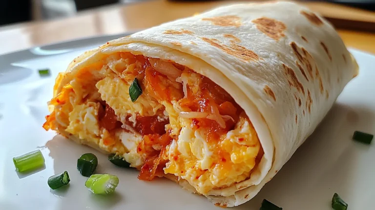 Kimchi and Egg Breakfast Burrito for a Flavorful Start