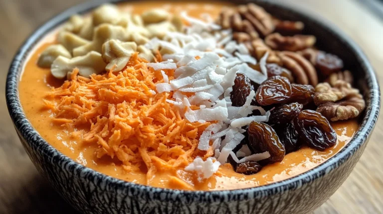 Carrot Cake Smoothie Bowl is a delicious breakfast option.