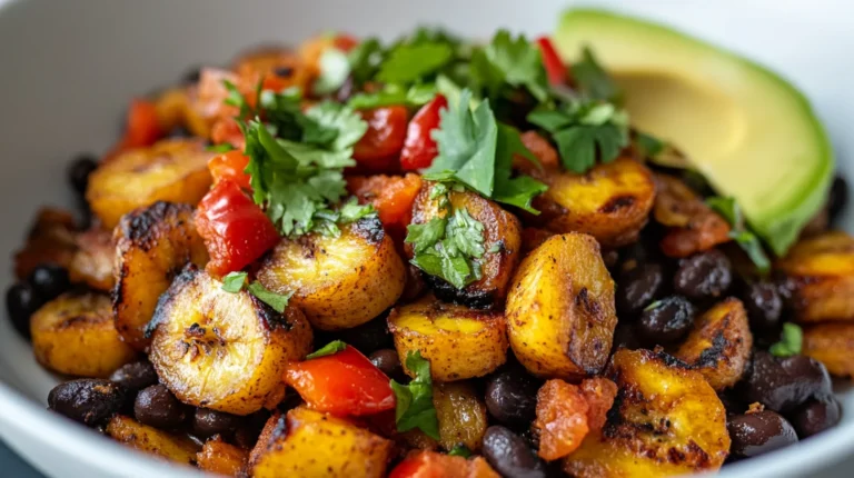 Plantain and Black Bean Hash is a delicious recipe.