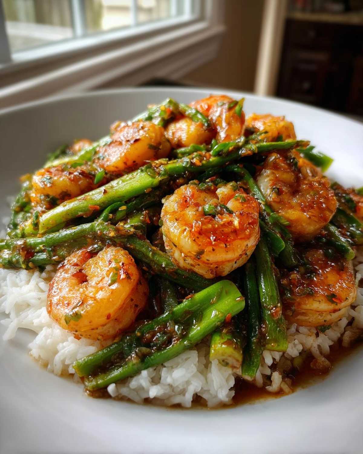 15 Minute Garlic Scape Shrimp Stir Fry - detail 2