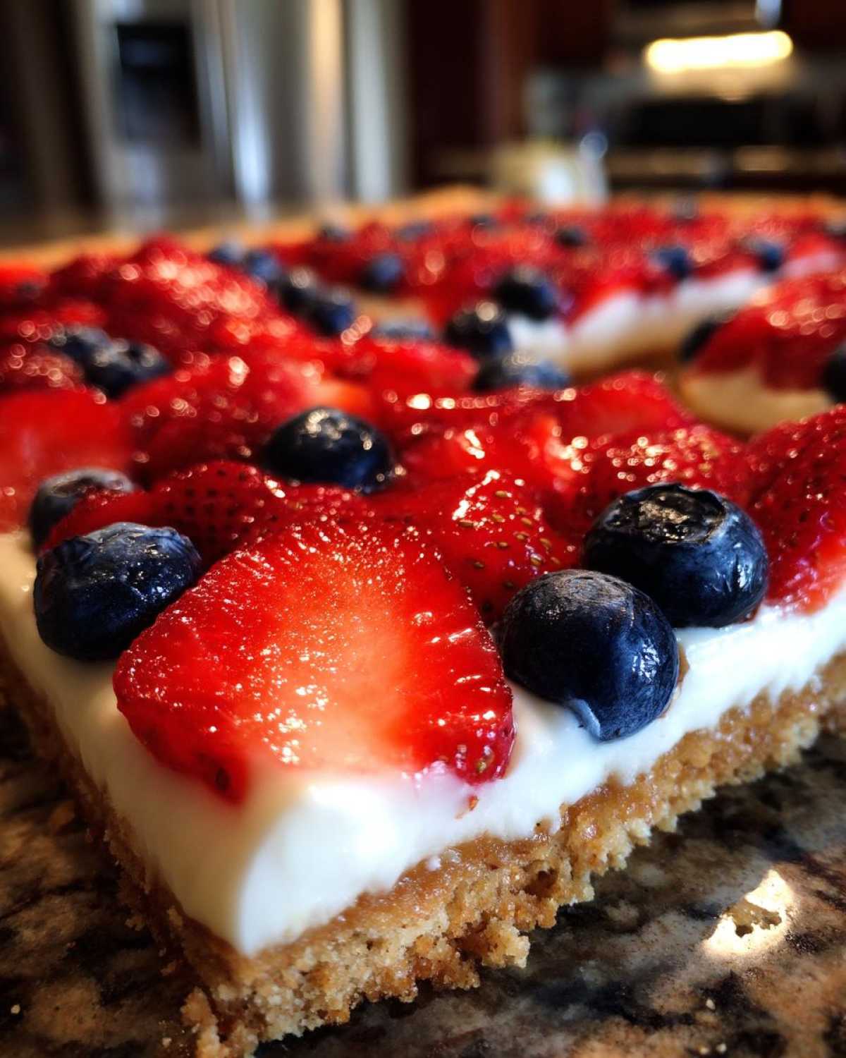 American Flag Berry Pizza Sugar Cookie Crust - detail 1