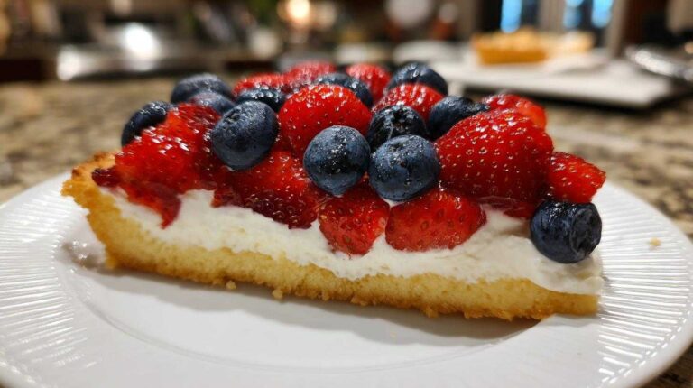 American Flag Berry Pizza Sugar Cookie Crust