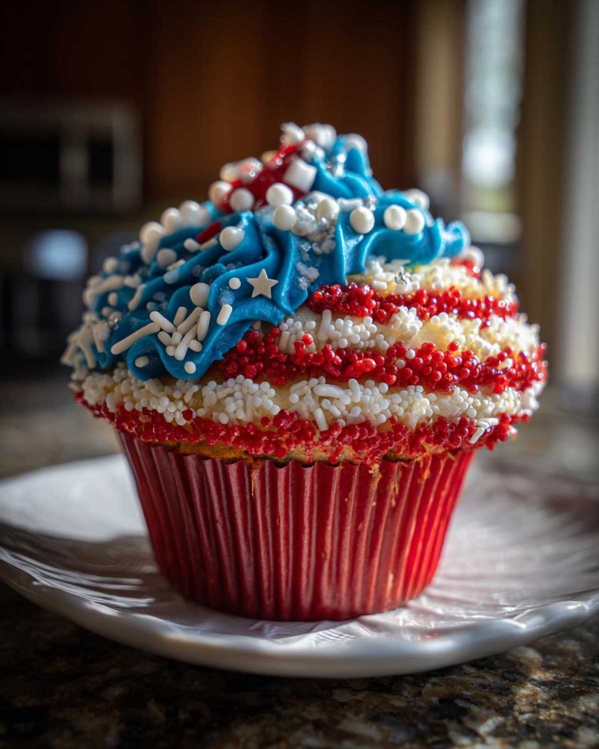 American Flag Pull Apart Cupcake Cake - detail 3