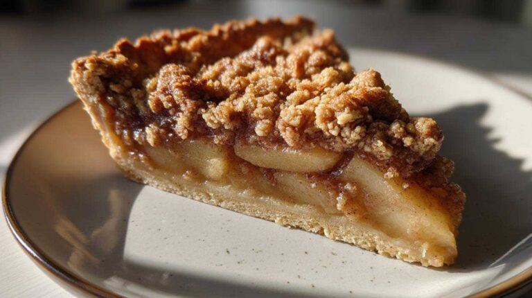 Chai Spiced Pear Almond Crumble Tart: A 42-year Secret Chai Spiced Pear Almond Crumble Tart