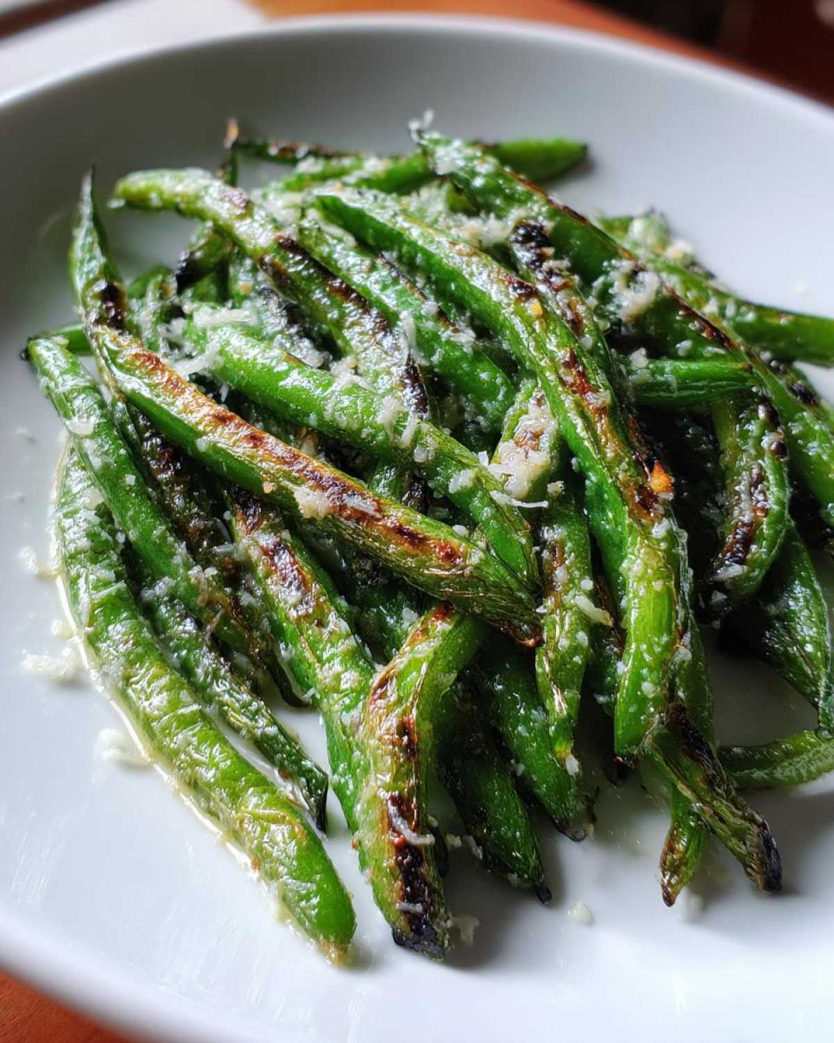 Char Grilled Garlic Scapes Lemon Parmesan - detail 1