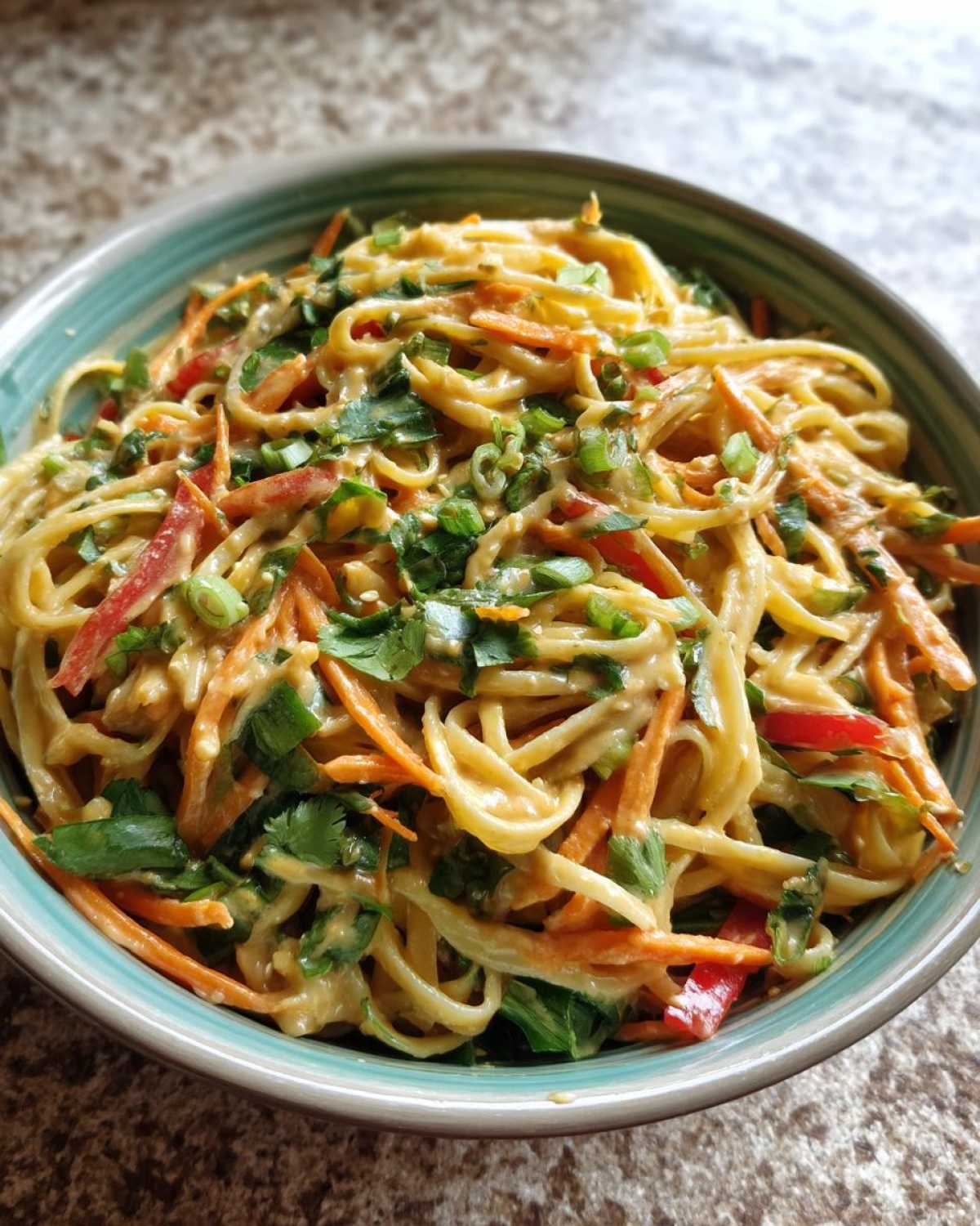 Chilled Asian Sesame Noodle Salad Peanut Dressing - detail 2