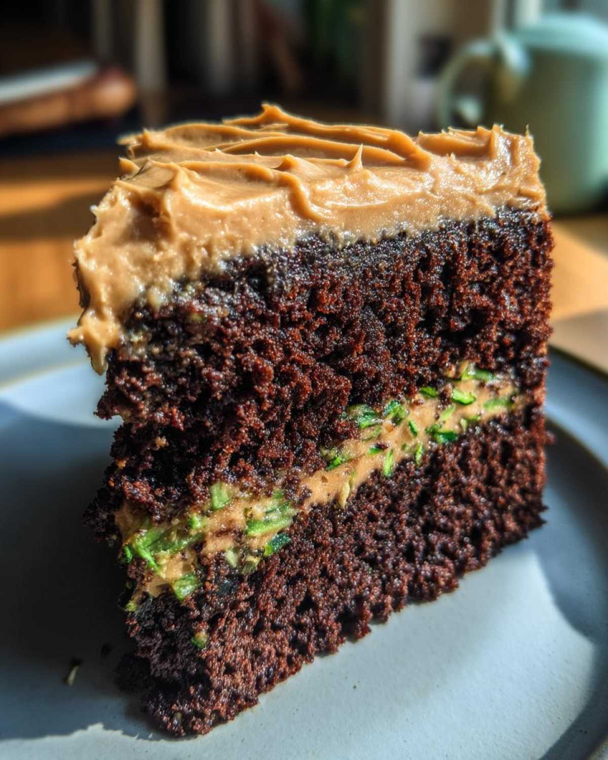 Double Chocolate Zucchini Sheet Cake Peanut Butter Frosting - detail 2
