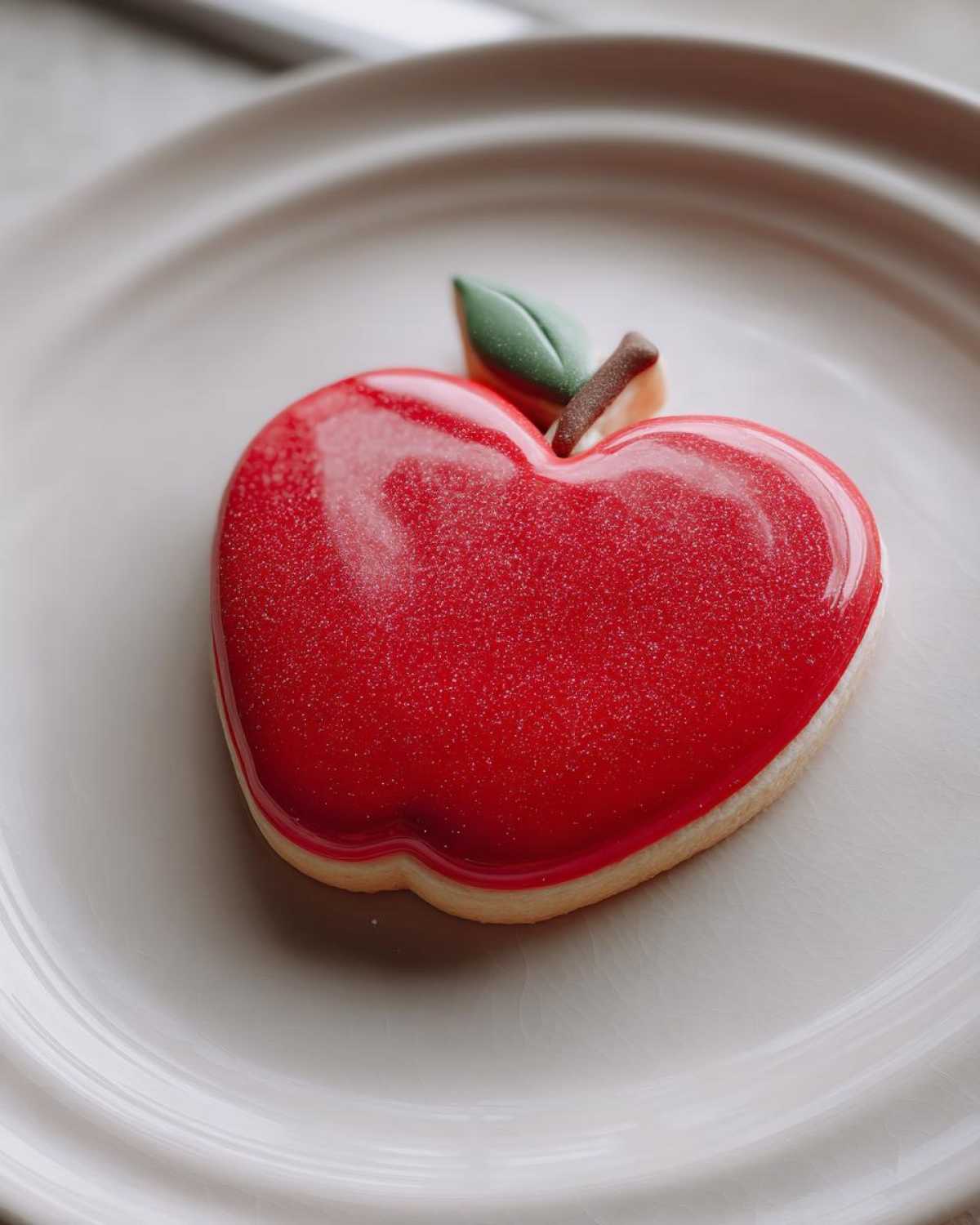 Easy No Spread Apple Shaped Sugar Cookies - detail 2