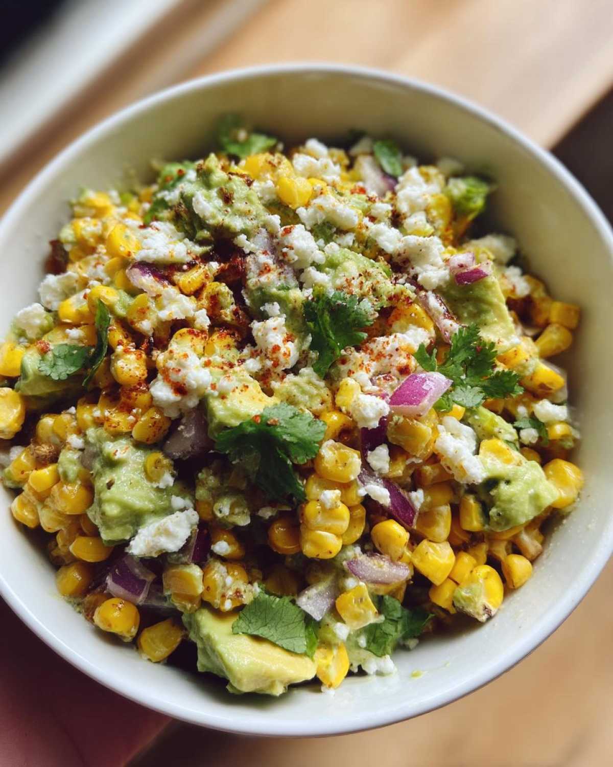 Grilled Corn & Avocado Salad with Cotija and Cilantro-Lime Dressing - detail 3