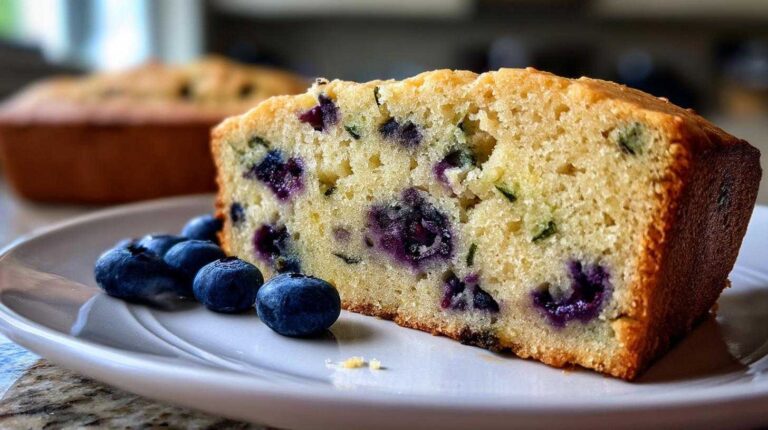 Healthy Lemon Blueberry Zucchini Bread Gluten-Free