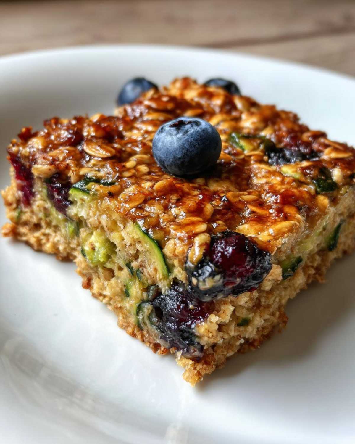 Healthy Lemon Blueberry Zucchini Oat Bars GF - detail 1