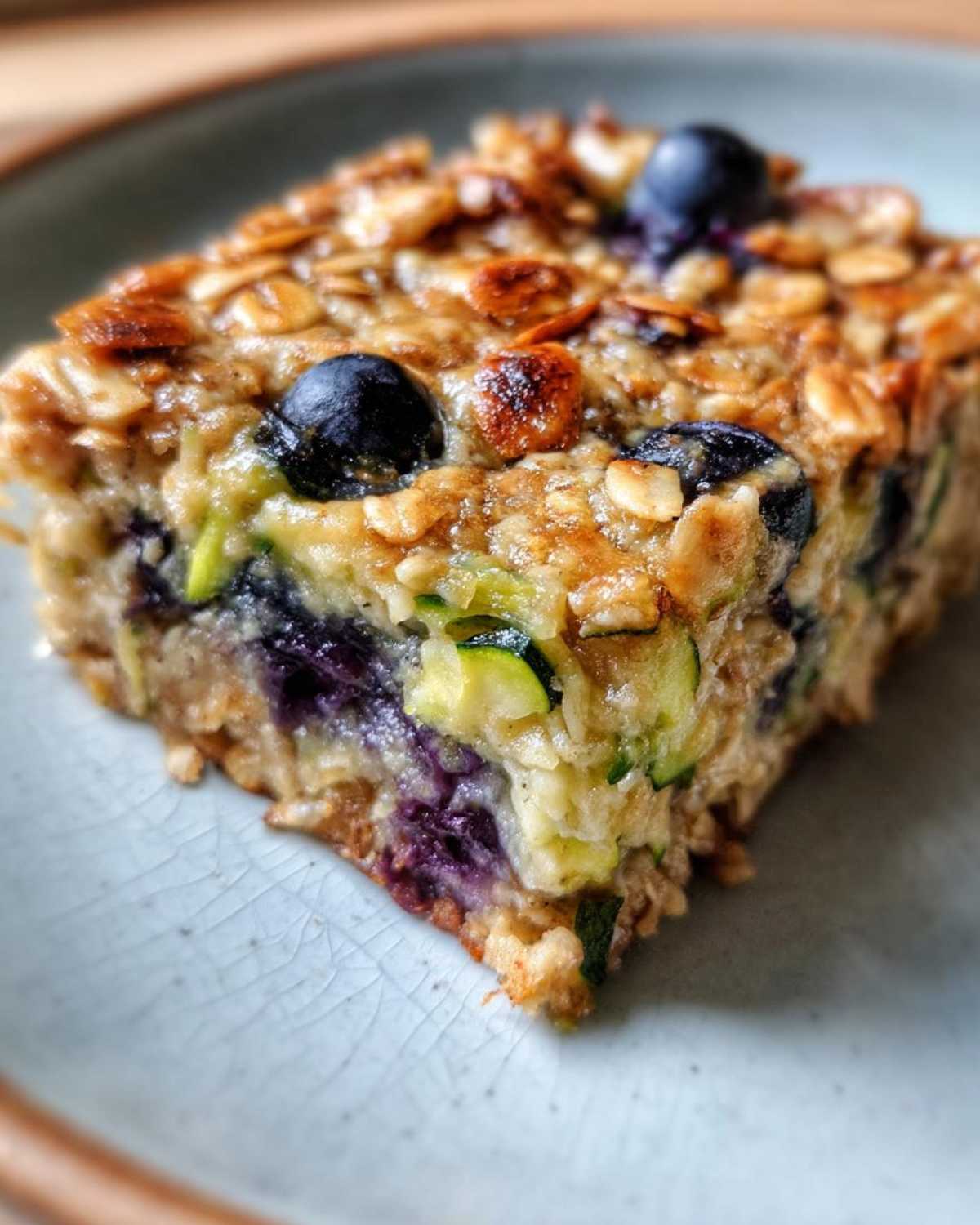 Healthy Lemon Blueberry Zucchini Oat Bars GF - detail 2