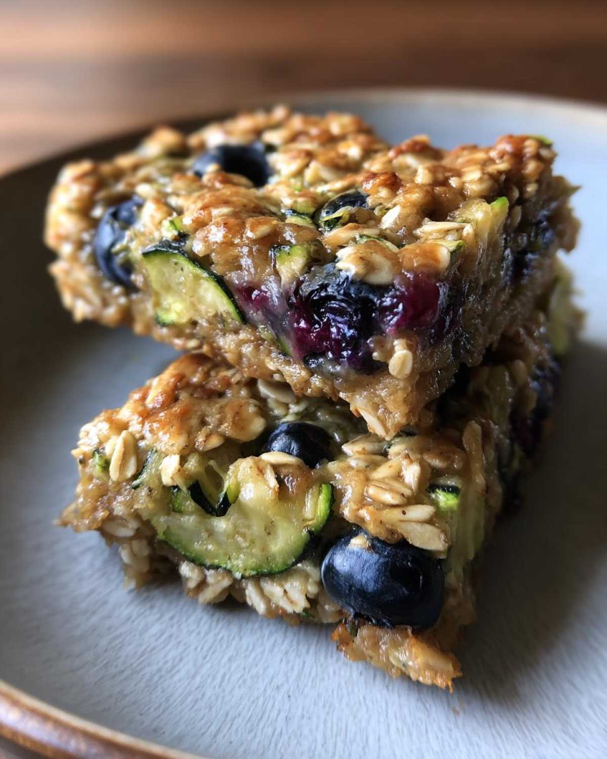 Healthy Lemon Blueberry Zucchini Oat Bars GF - detail 3