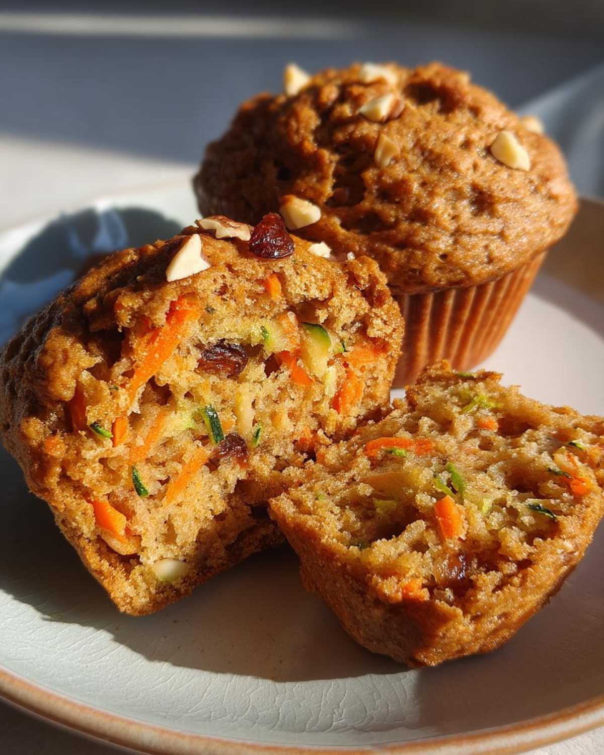 Healthy Morning Glory Zucchini Muffins Whole Wheat - detail 1