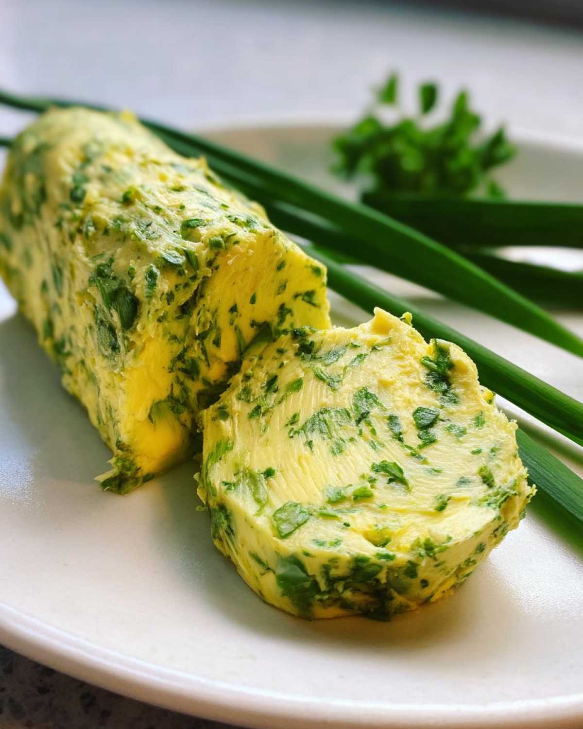 Homemade Garlic Scape Compound Butter - detail 2