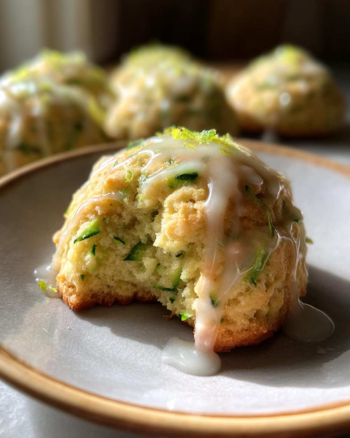 Lemon Zucchini Ricotta Cookies Soft Glazed - detail 1