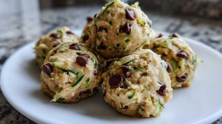 No Bake Zucchini Cookie Dough Bites Edible