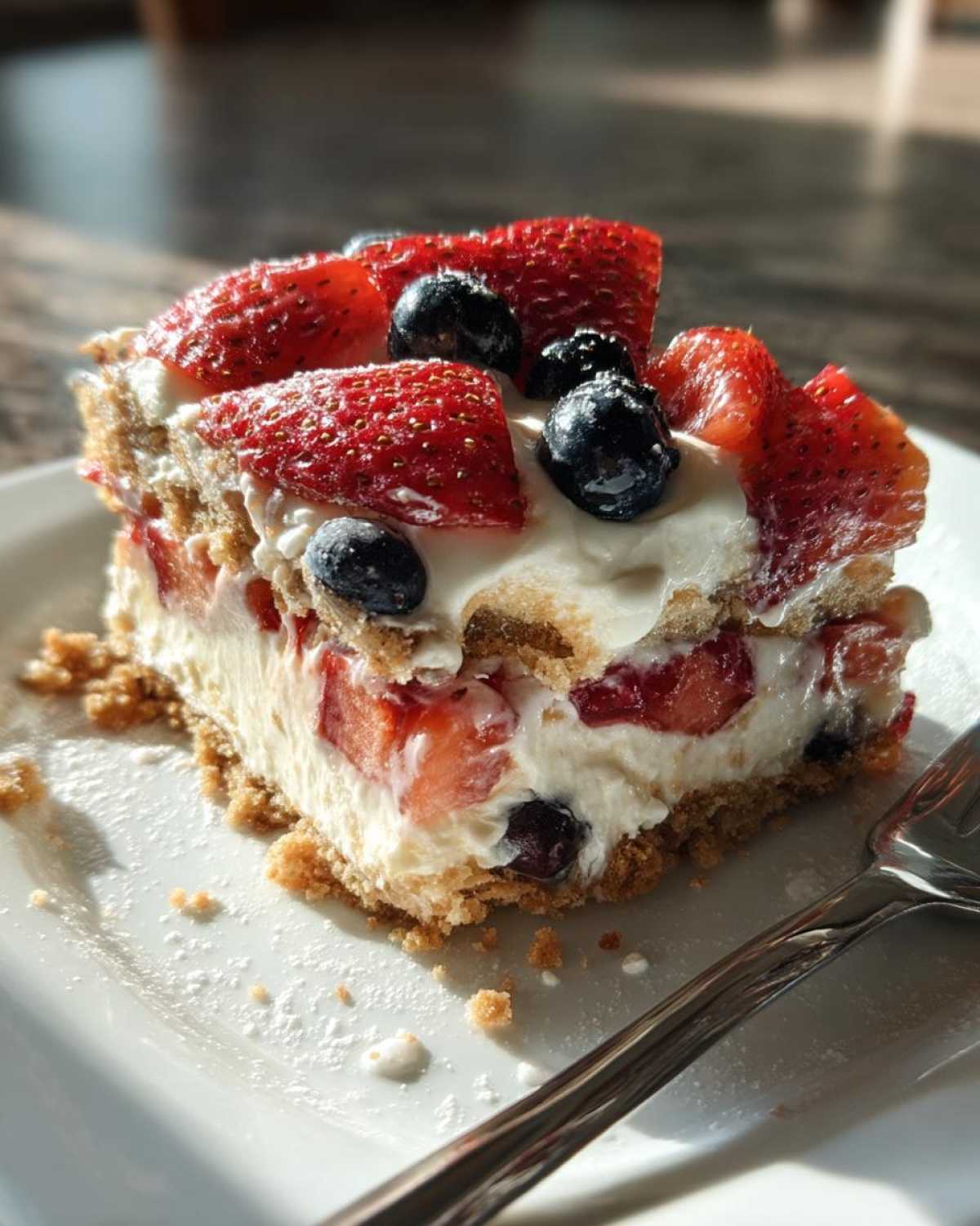 Patriotic Berry White Chocolate Dessert Lasagna - detail 1