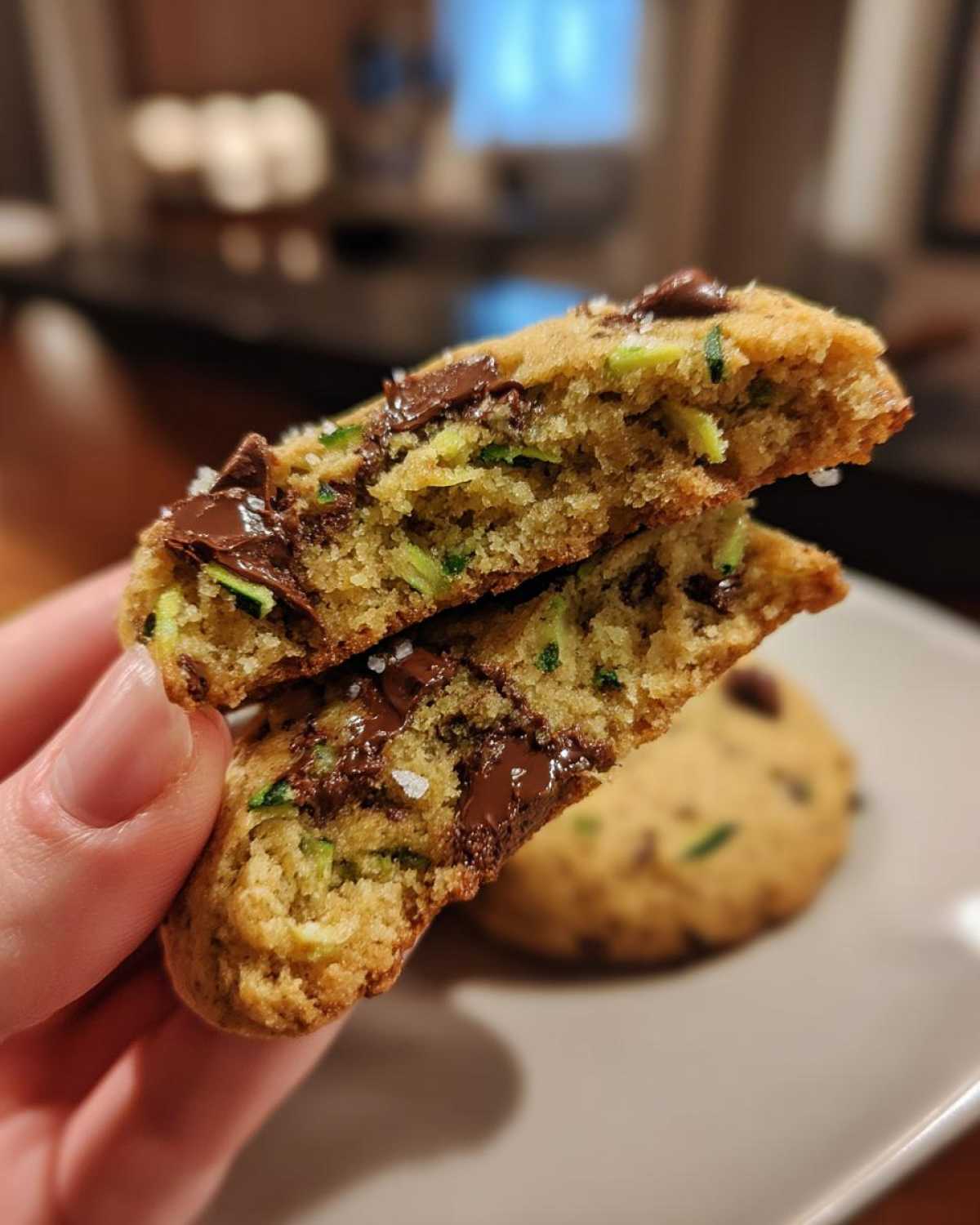 Peanut Butter Zucchini Cookies Chocolate Sea Salt - detail 2
