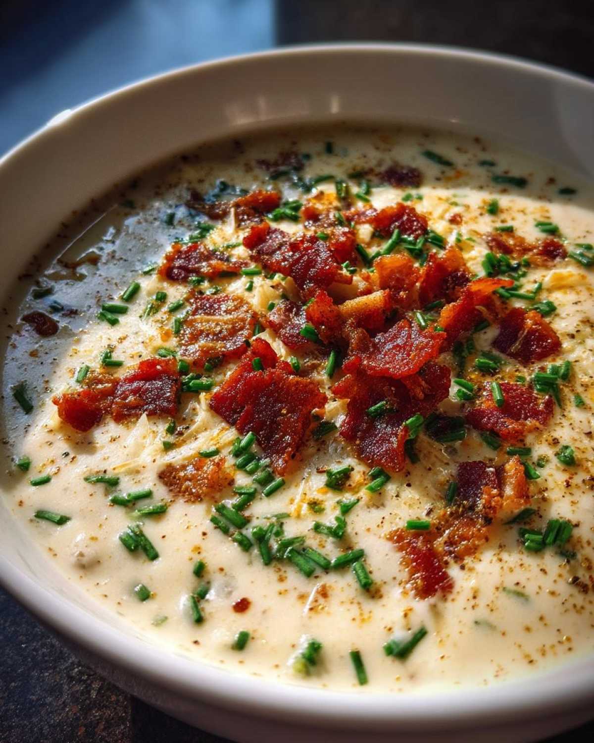 Roasted Garlic Parmesan Baked Potato Soup Restaurant Style - detail 3