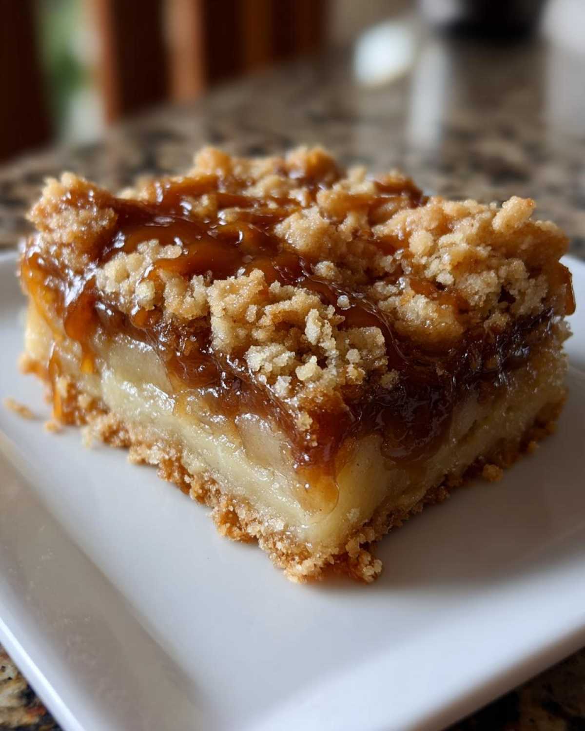 Salted Caramel Apple Crumble Bars Fall Treat - detail 2