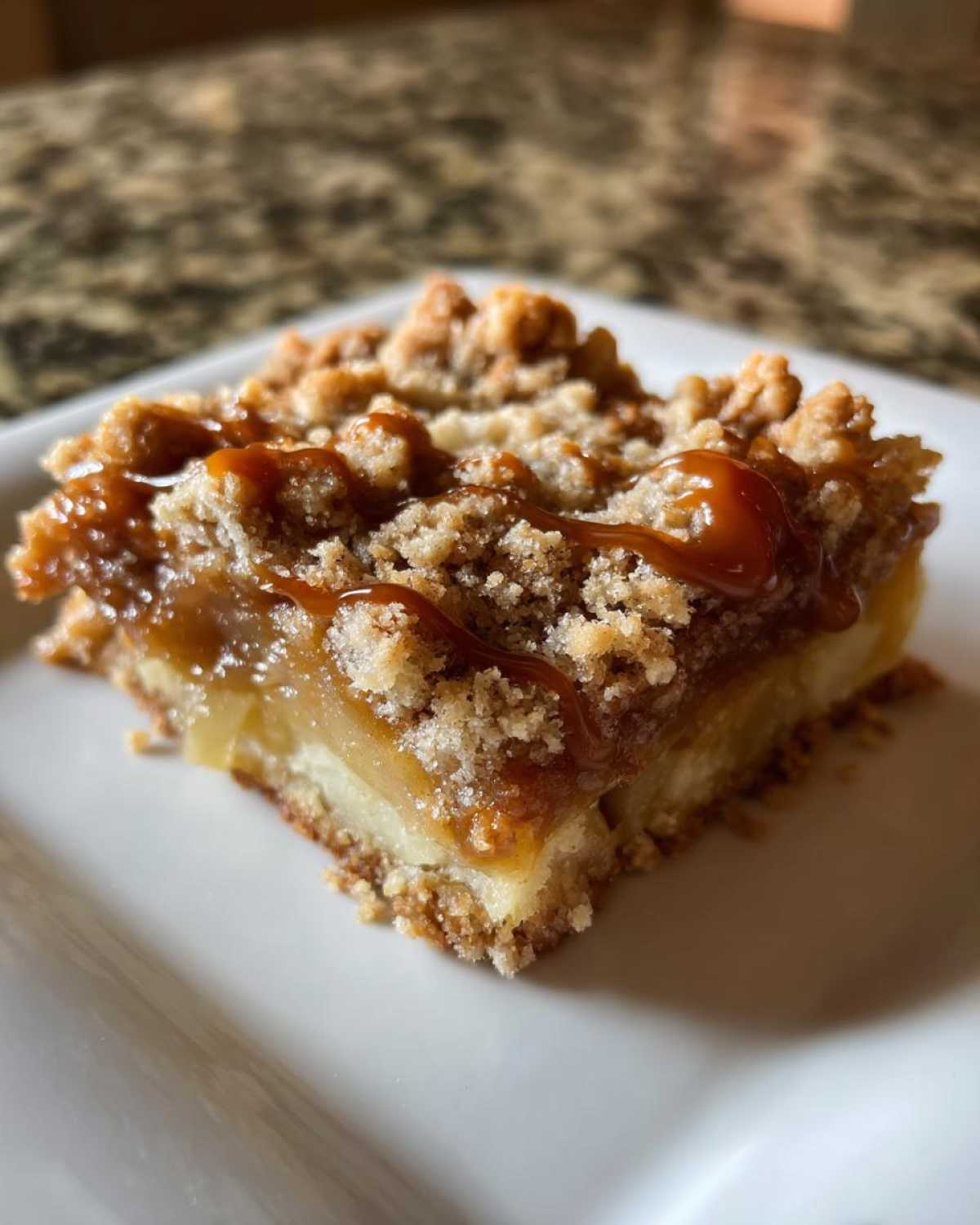 Salted Caramel Apple Crumble Bars Fall Treat - detail 3