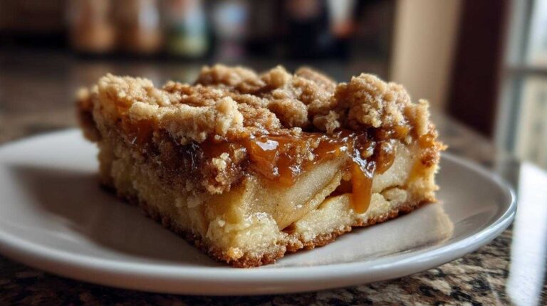 Salted Caramel Apple Crumble Bars Fall Treat