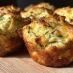 Savory Cheddar Chive Zucchini Muffins Breakfast