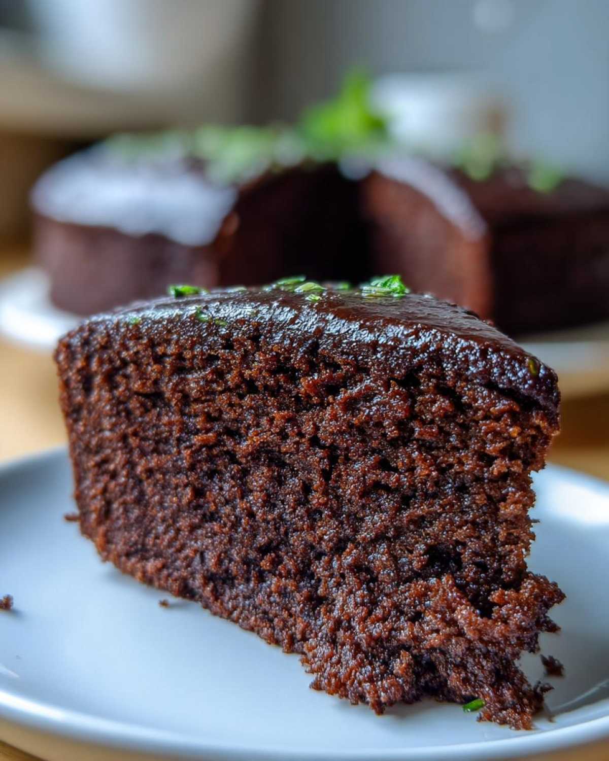 Secretly Healthy Chocolate Zucchini Avocado Cake GF Vegan - detail 1