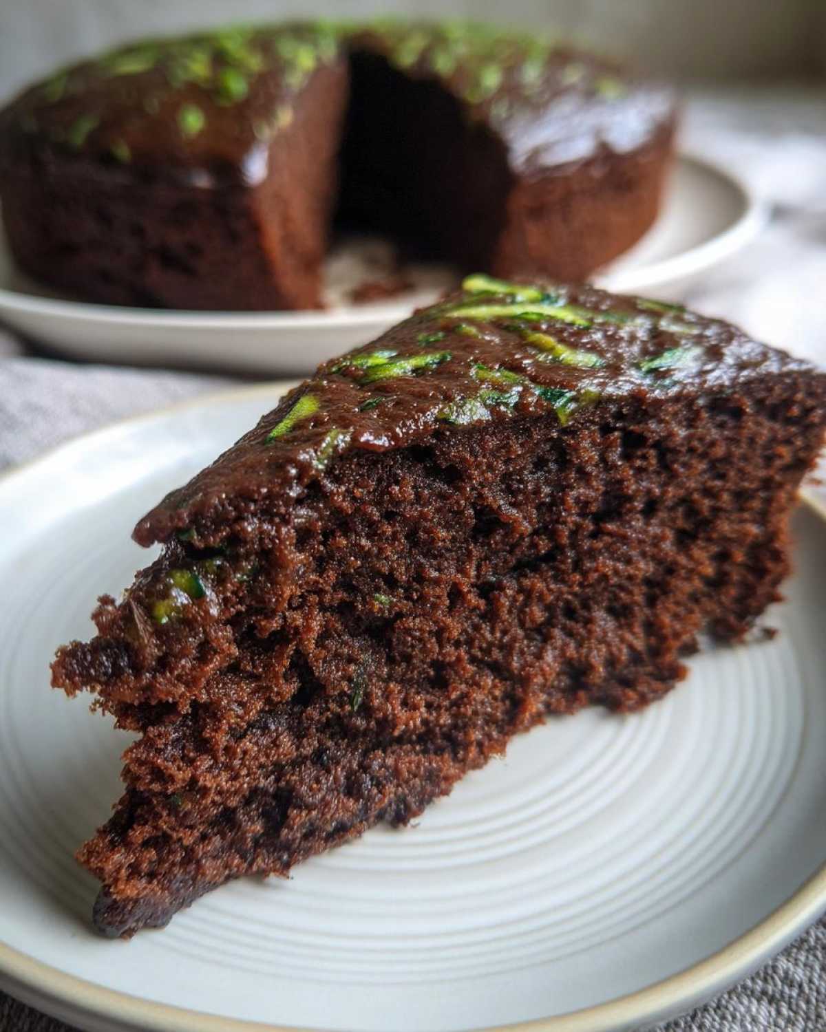 Secretly Healthy Chocolate Zucchini Avocado Cake GF Vegan - detail 2