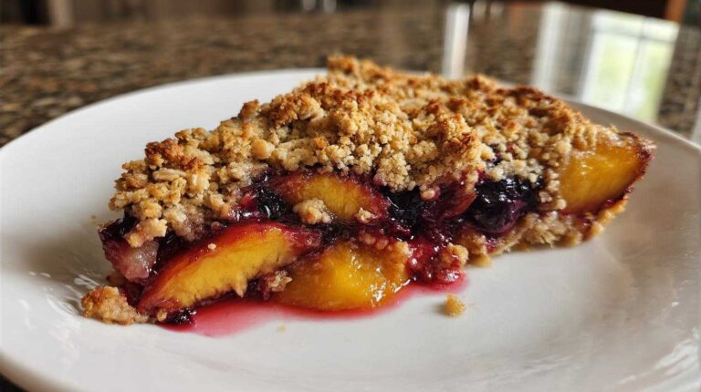 Spiced Nectarine Blueberry Crumble Oat-Free