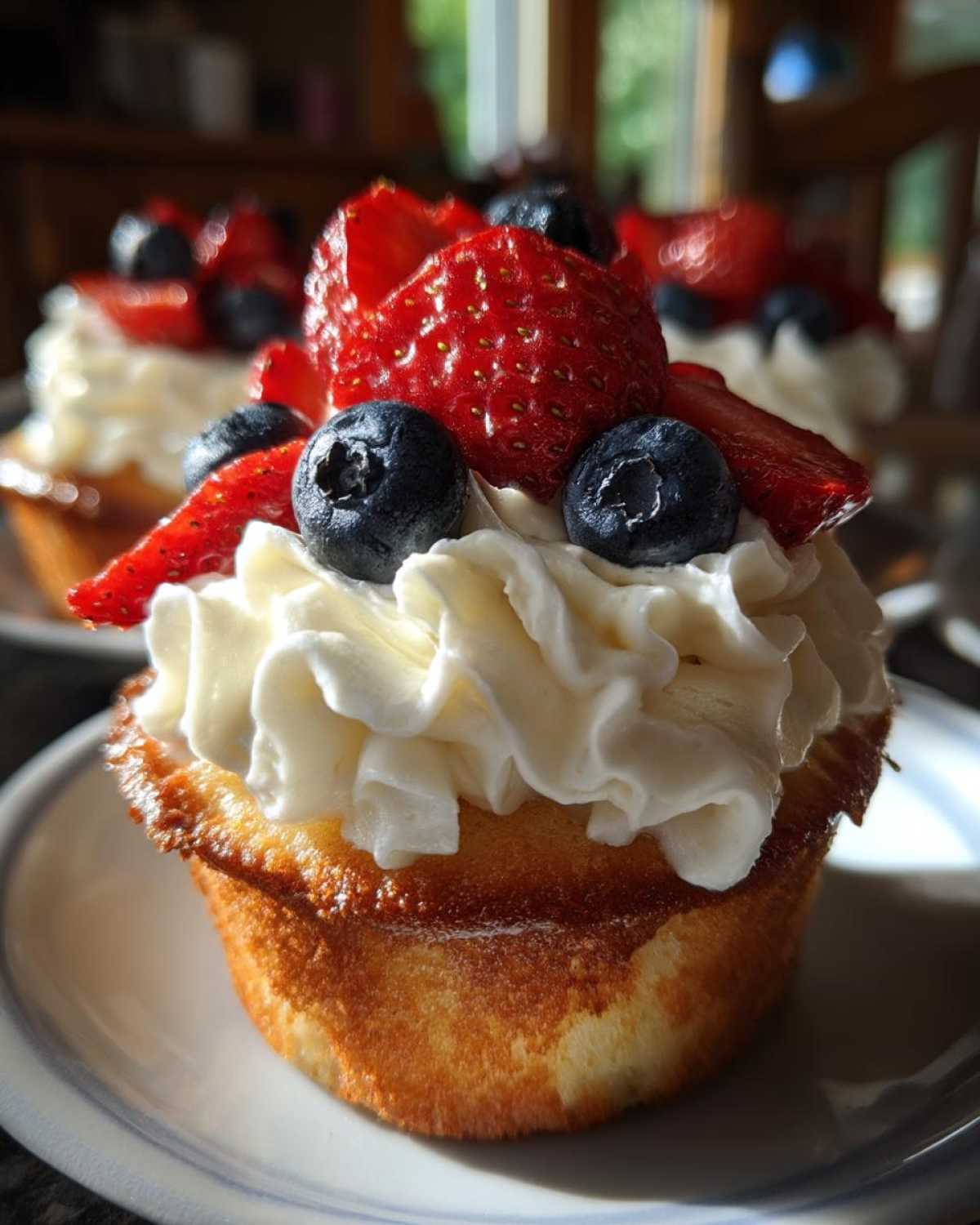 Strawberry Blueberry Shortcake Cupcakes Patriotic - detail 1