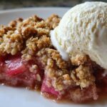 Ultimate Brown Butter Rhubarb Crisp Oat Pecan Streusel