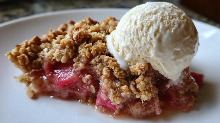 Ultimate Brown Butter Rhubarb Crisp Oat Pecan Streusel
