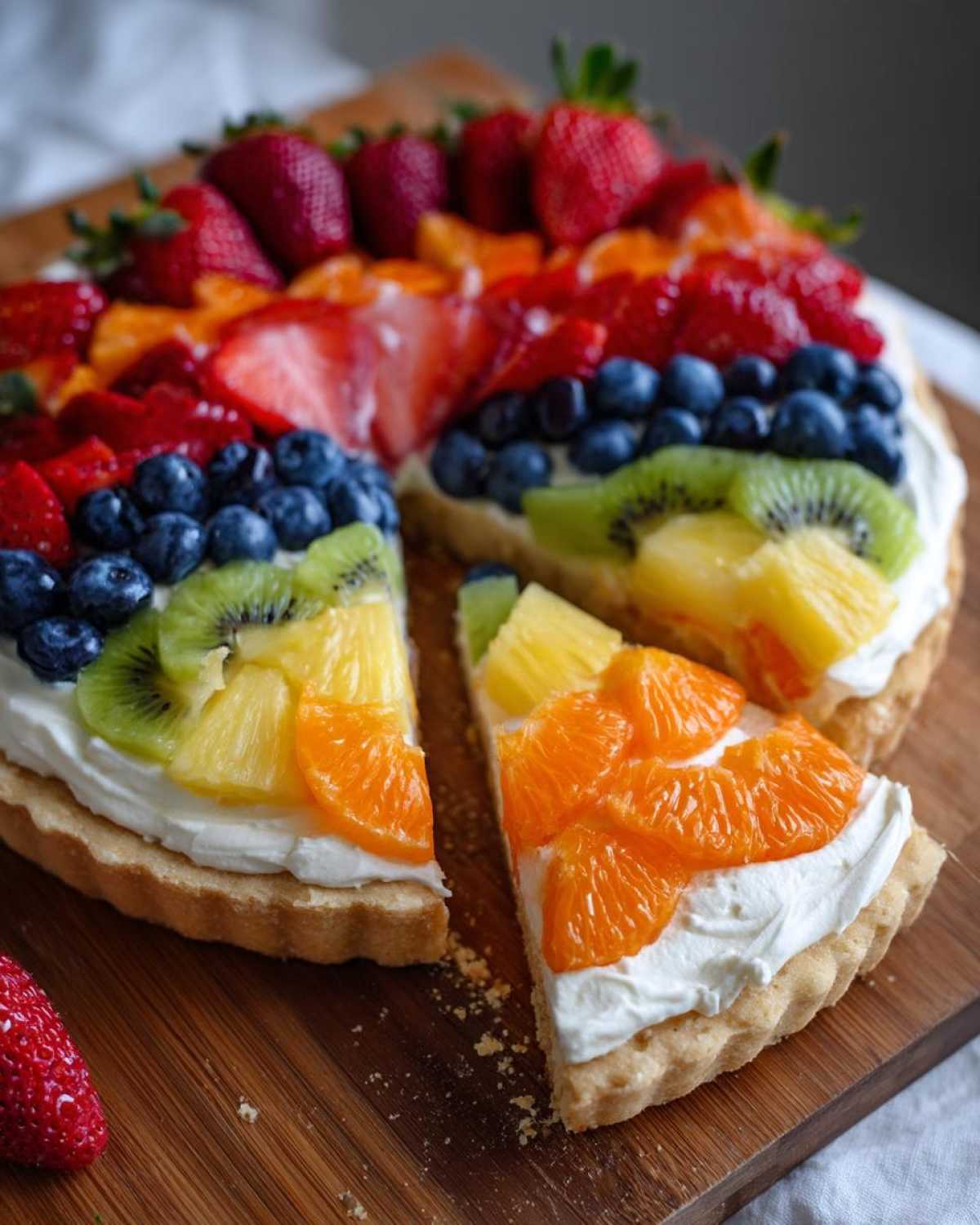 Ultimate Rainbow Fruit Pizza Sugar Cookie Crust - detail 1