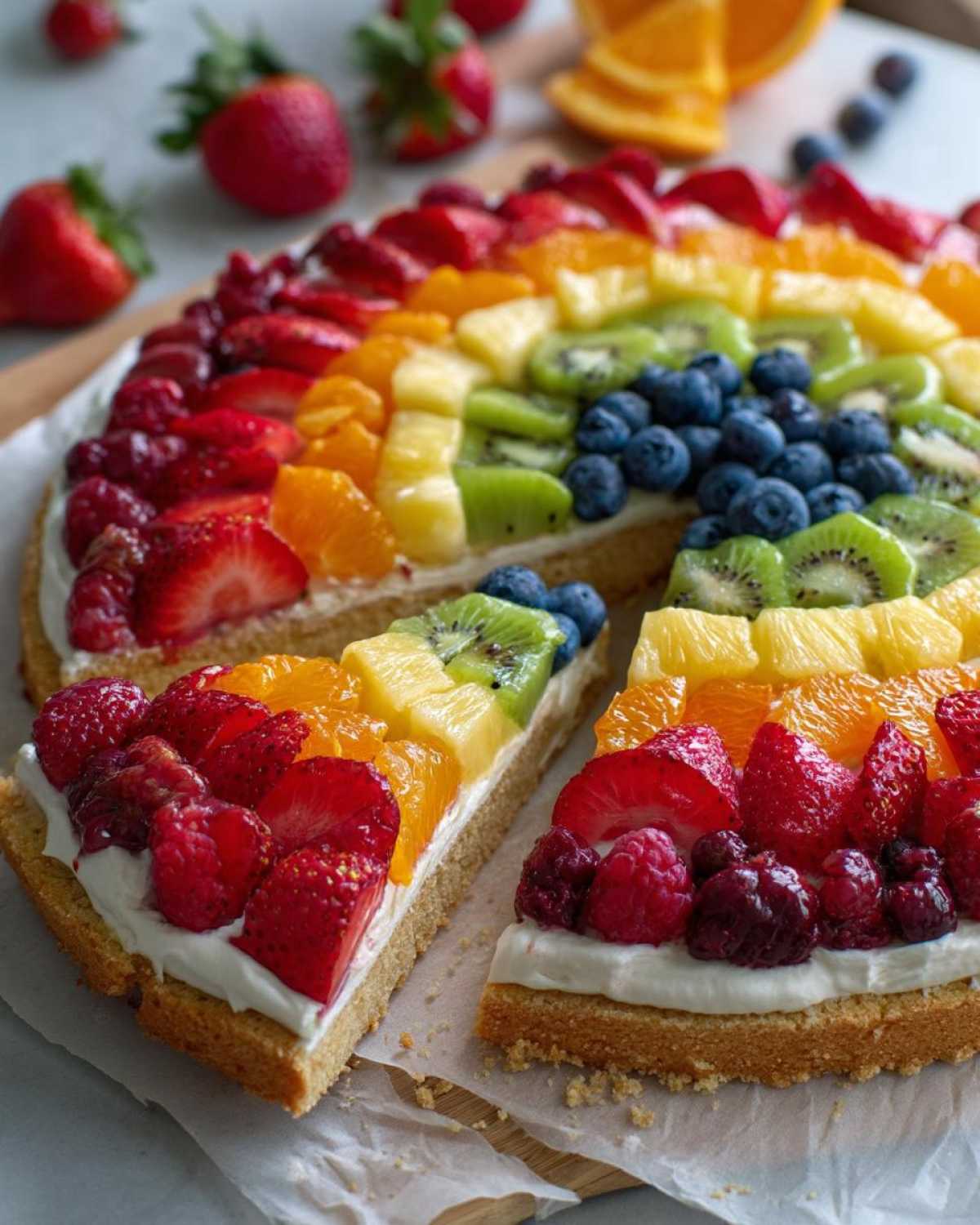 Ultimate Rainbow Fruit Pizza Sugar Cookie Crust - detail 3