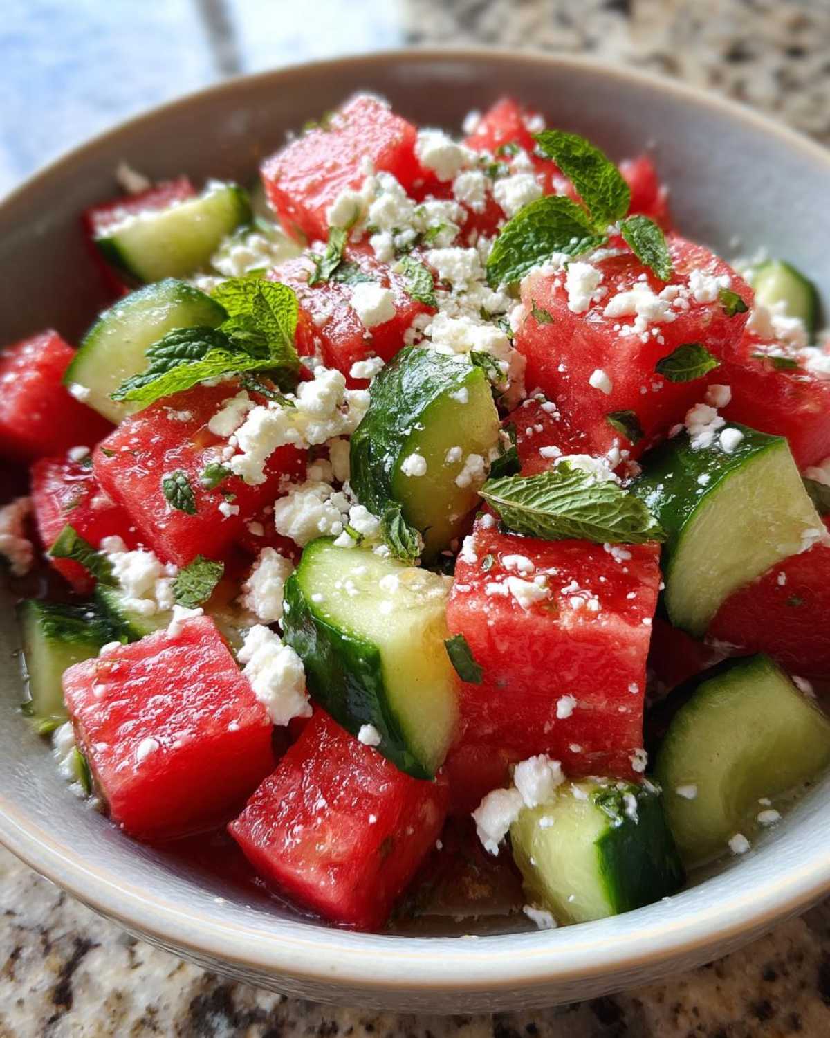 Watermelon Cucumber Salad with Feta - detail 3