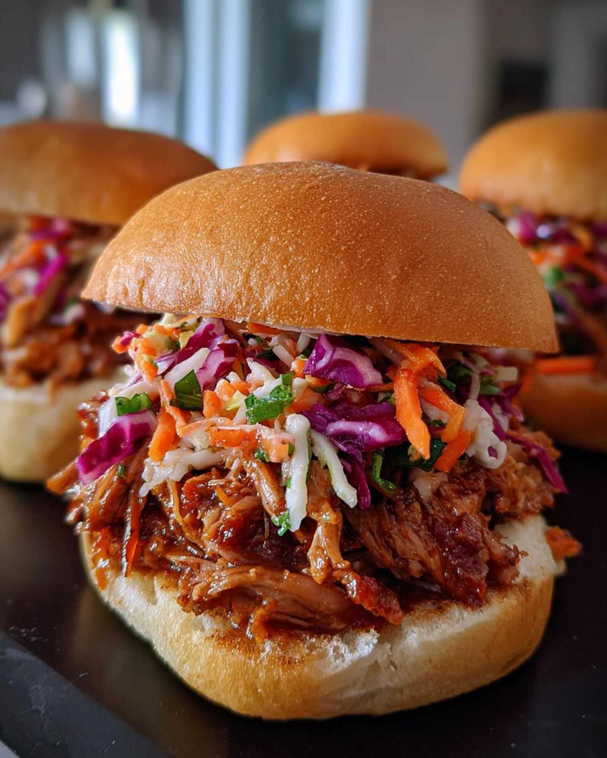 BBQ Pulled Pork Sliders with Tangy Slaw - detail 3