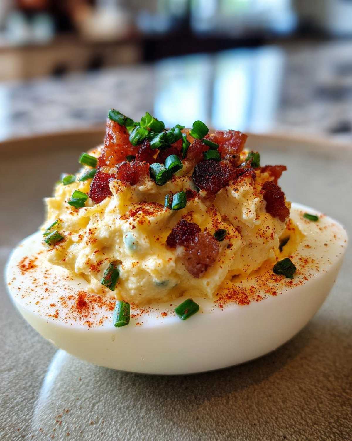 Bacon deviled eggs - detail 1