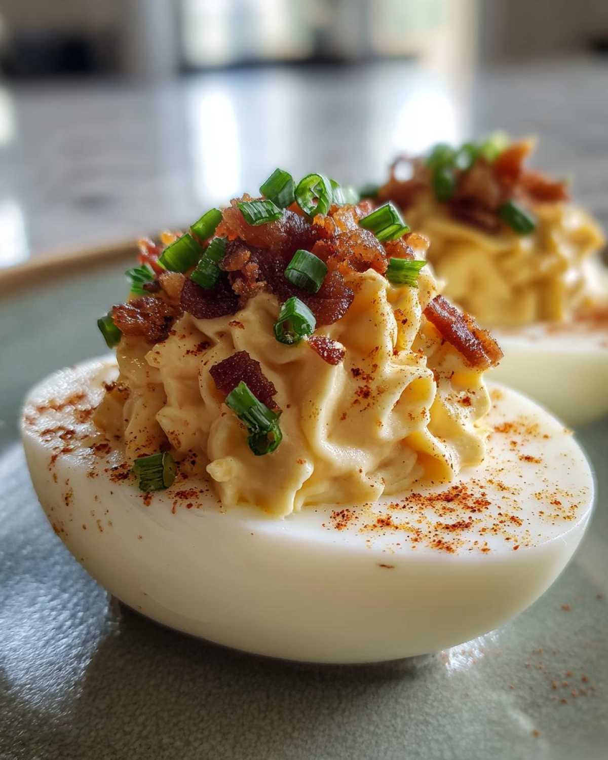 Bacon deviled eggs - detail 2