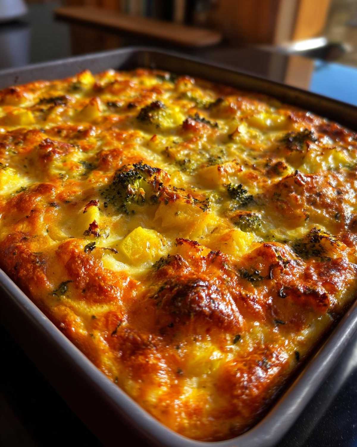 Broccoli cheddar squash casserole - detail 1