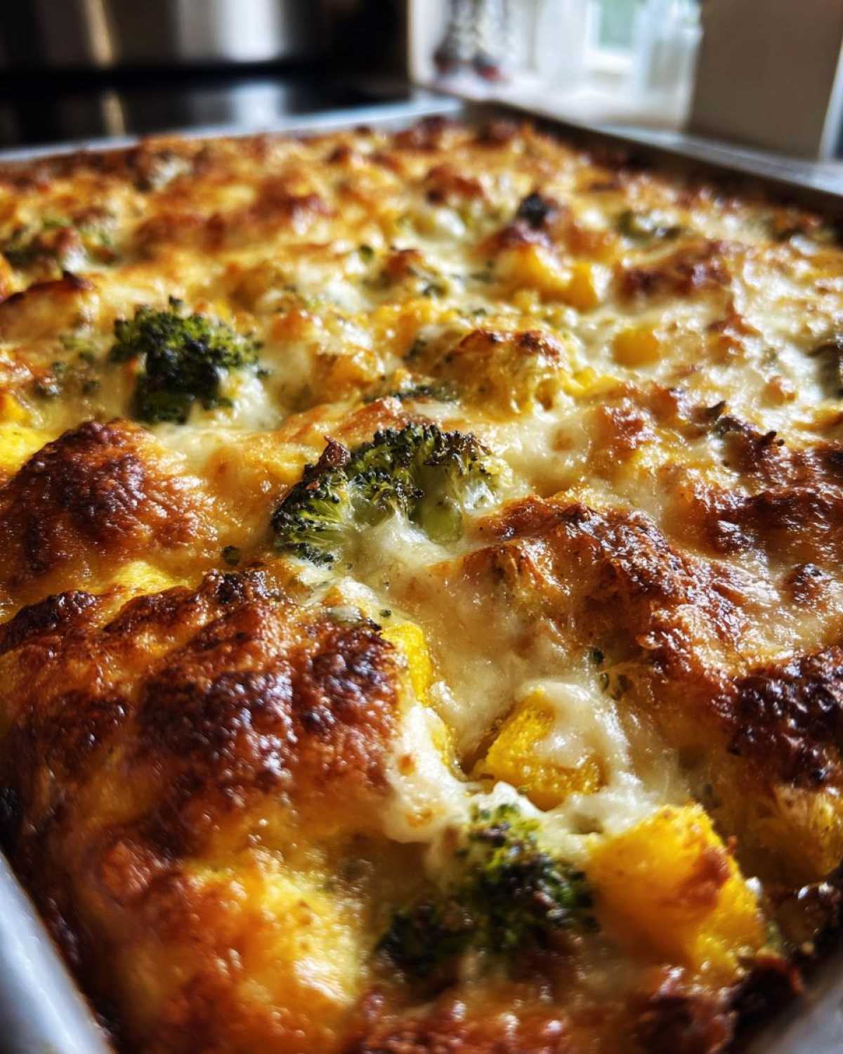 Broccoli cheddar squash casserole - detail 3